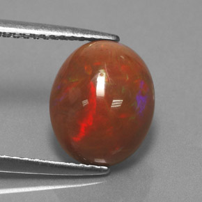 9,17 ctw natürlicher Mehrfarbig Schokoladenopal, Oval Schliff, Lichtundurchlässig