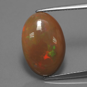 9,17 ctw natürlicher Mehrfarbig Schokoladenopal, Oval Schliff, Lichtundurchlässig