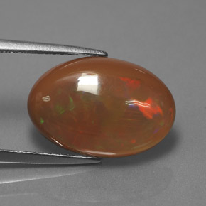 9,17 ctw natürlicher Mehrfarbig Schokoladenopal, Oval Schliff, Lichtundurchlässig