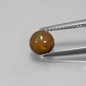 9,17 ctw natürlicher Mehrfarbig Schokoladenopal, Rund Schliff, Lichtdurchlässig