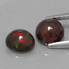  ct natürliche mehrfarbiger Schokoladenopal-Edelsteine, Rundschliff, Lichtdurchlässig
