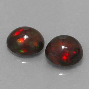  ct natürliche mehrfarbiger Schokoladenopal-Edelsteine, Rundschliff, Lichtdurchlässig
