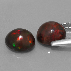  ct natürliche mehrfarbiger Schokoladenopal-Edelsteine, Rundschliff, Lichtdurchlässig