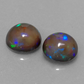  ct natürliche mehrfarbiger Schokoladenopal-Edelsteine, Rundschliff, Lichtdurchlässig