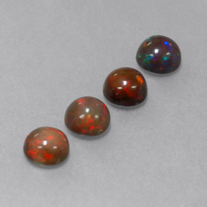  ct natürliche mehrfarbiger Schokoladenopal-Edelsteine, Rundschliff, Lichtdurchlässig
