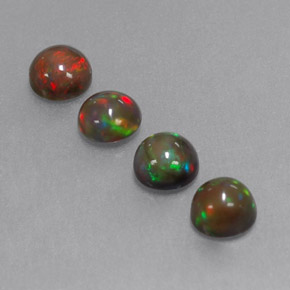  ct natürliche mehrfarbiger Schokoladenopal-Edelsteine, Rundschliff, Lichtdurchlässig