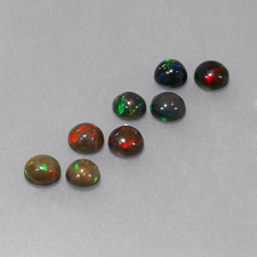  ct natürliche mehrfarbiger Schokoladenopal-Edelsteine, Rundschliff, Lichtundurchlässig