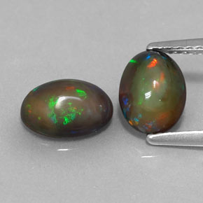  ct natürliche mehrfarbiger Schokoladenopal-Edelsteine, Oval Schliff, Lichtdurchlässig