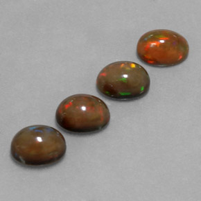 4,20 ct natürliche mehrfarbiger Schokoladenopal-Edelsteine, Oval Schliff, Lichtdurchlässig