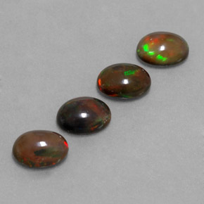  ct natürliche mehrfarbiger Schokoladenopal-Edelsteine, Oval Schliff, Lichtdurchlässig
