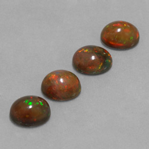  ct natürliche Mehrfarbig Schokoladenopal-Edelsteine, Oval Schliff, Lichtdurchlässig