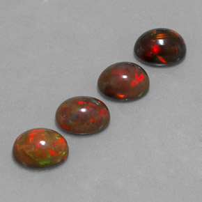  ct natürliche mehrfarbiger Schokoladenopal-Edelsteine, Oval Schliff, Lichtdurchlässig