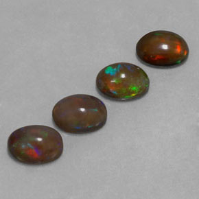  ct natürliche mehrfarbiger Schokoladenopal-Edelsteine, Oval Schliff, Lichtdurchlässig