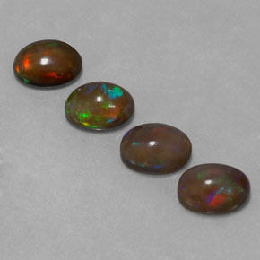  ct natürliche mehrfarbiger Schokoladenopal-Edelsteine, Oval Schliff, Lichtdurchlässig