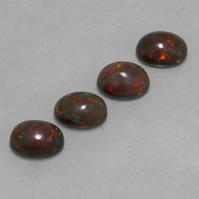 3,23 ct natürliche mehrfarbiger Schokoladenopal-Edelsteine, Oval Schliff, Lichtdurchlässig
