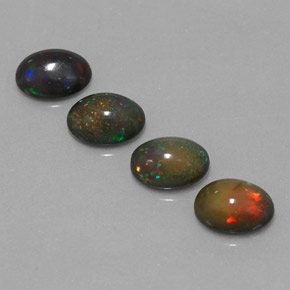 3,00 ct natürliche mehrfarbiger Schokoladenopal-Edelsteine, Oval Schliff, Lichtdurchlässig