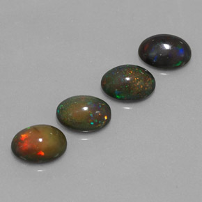 3,00 ct natürliche mehrfarbiger Schokoladenopal-Edelsteine, Oval Schliff, Lichtdurchlässig