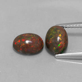  ct natürliche mehrfarbiger Schokoladenopal-Edelsteine, Oval Schliff, Lichtdurchlässig