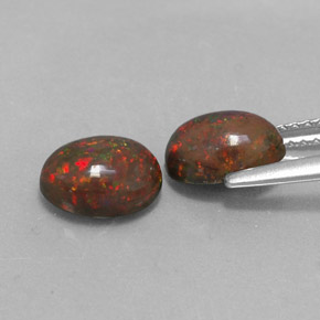  ct natürliche mehrfarbiger Schokoladenopal-Edelsteine, Oval Schliff, Lichtdurchlässig