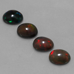 3,57 ct natürliche mehrfarbiger Schokoladenopal-Edelsteine, Oval Schliff, Lichtdurchlässig
