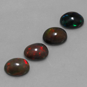 3,57 ct natürliche mehrfarbiger Schokoladenopal-Edelsteine, Oval Schliff, Lichtdurchlässig