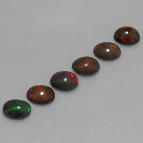 4,61 ct natürliche mehrfarbiger Schokoladenopal-Edelsteine, Oval Schliff, Lichtdurchlässig