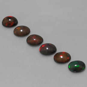 4,61 ct natürliche mehrfarbiger Schokoladenopal-Edelsteine, Oval Schliff, Lichtdurchlässig