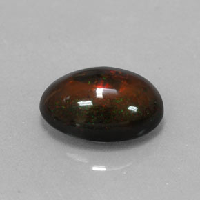 9,17 ctw natürlicher Mehrfarbig Schokoladenopal, Oval Schliff, Lichtundurchlässig