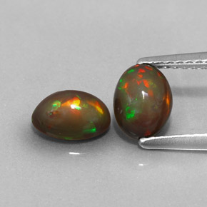 ct natürliche mehrfarbiger Schokoladenopal-Edelsteine, Oval Schliff, Lichtdurchlässig