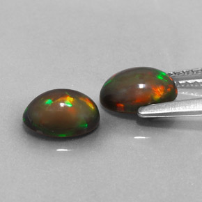  ct natürliche mehrfarbiger Schokoladenopal-Edelsteine, Oval Schliff, Lichtdurchlässig