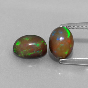  ct natürliche mehrfarbiger Schokoladenopal-Edelsteine, Oval Schliff, Lichtdurchlässig
