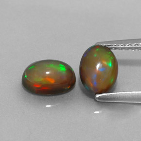  ct natürliche mehrfarbiger Schokoladenopal-Edelsteine, Oval Schliff, Lichtdurchlässig