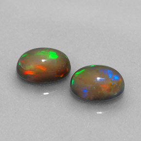  ct natürliche mehrfarbiger Schokoladenopal-Edelsteine, Oval Schliff, Lichtdurchlässig