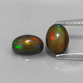  ct natürliche mehrfarbiger Schokoladenopal-Edelsteine, Oval Schliff, Lichtdurchlässig