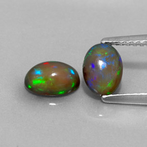  ct natürliche mehrfarbiger Schokoladenopal-Edelsteine, Oval Schliff, Lichtdurchlässig