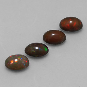  ct natürliche mehrfarbiger Schokoladenopal-Edelsteine, Oval Schliff, Lichtdurchlässig