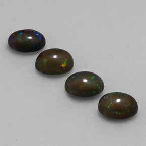 2,39 ct natürliche mehrfarbiger Schokoladenopal-Edelsteine, Oval Schliff, Lichtdurchlässig