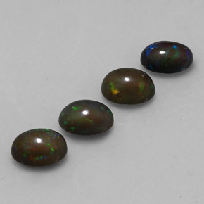 2,39 ct natürliche mehrfarbiger Schokoladenopal-Edelsteine, Oval Schliff, Lichtdurchlässig
