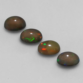  ct natürliche mehrfarbiger Schokoladenopal-Edelsteine, Oval Schliff, Lichtdurchlässig