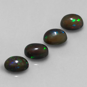 2.56 ct natürliche Mehrfarbig Schokoladenopal-Edelsteine, Oval Schliff, Lichtdurchlässig