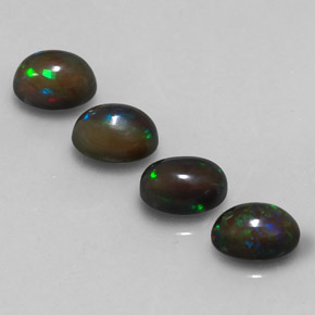 2.56 ct natürliche Mehrfarbig Schokoladenopal-Edelsteine, Oval Schliff, Lichtdurchlässig