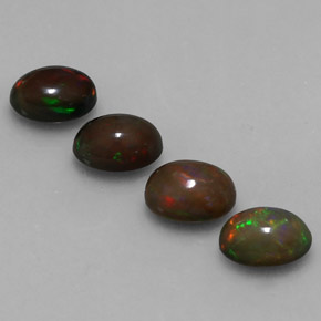 2,29 ct natürliche mehrfarbiger Schokoladenopal-Edelsteine, Oval Schliff, Lichtdurchlässig