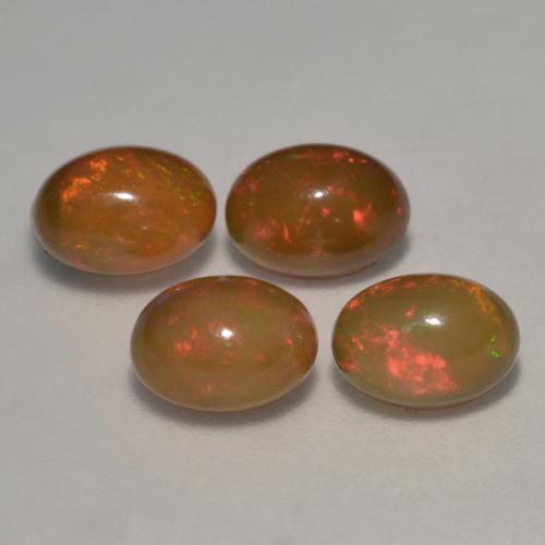 2,83 ct natürliche mehrfarbiger Schokoladenopal-Edelsteine, Oval Schliff, Lichtdurchlässig