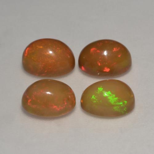 2,83 ct natürliche mehrfarbiger Schokoladenopal-Edelsteine, Oval Schliff, Lichtdurchlässig
