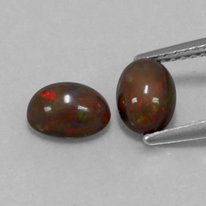  ct natürliche mehrfarbiger Schokoladenopal-Edelsteine, Oval Schliff, Lichtdurchlässig