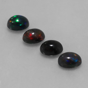 2.50 ct natürliche Mehrfarbig Schokoladenopal-Edelsteine, Oval Schliff, Lichtundurchlässig