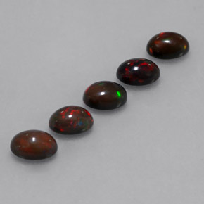 2,71 ct natürliche mehrfarbiger Schokoladenopal-Edelsteine, Oval Schliff, Lichtdurchlässig