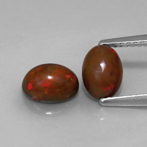  ct natürliche mehrfarbiger Schokoladenopal-Edelsteine, Oval Schliff, Lichtdurchlässig