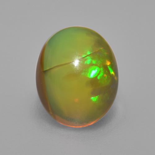 2,95 ctw natürlicher mehrfarbiger Schokoladenopal, Oval Schliff, Lichtdurchlässig