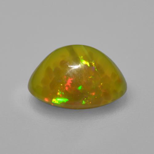 2,95 ctw natürlicher mehrfarbiger Schokoladenopal, Oval Schliff, Lichtdurchlässig